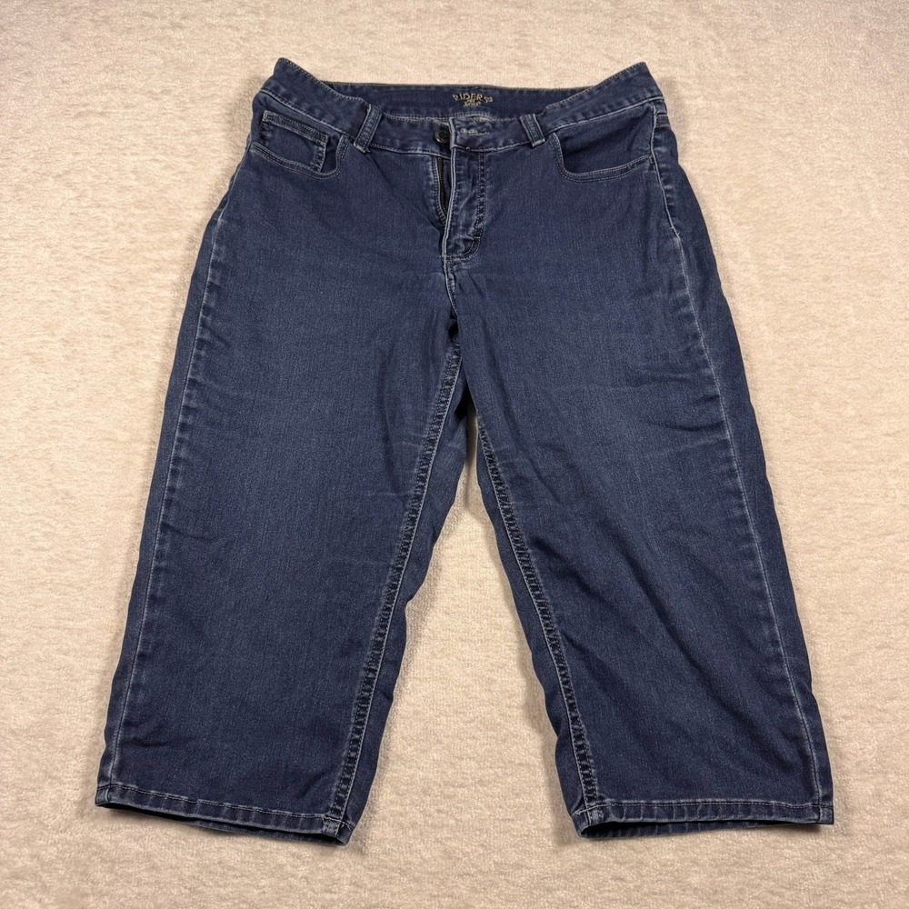 Riders by Lee Women's Size 12 Medium Dark Wash Cropped Jeans‎ Capri Pants